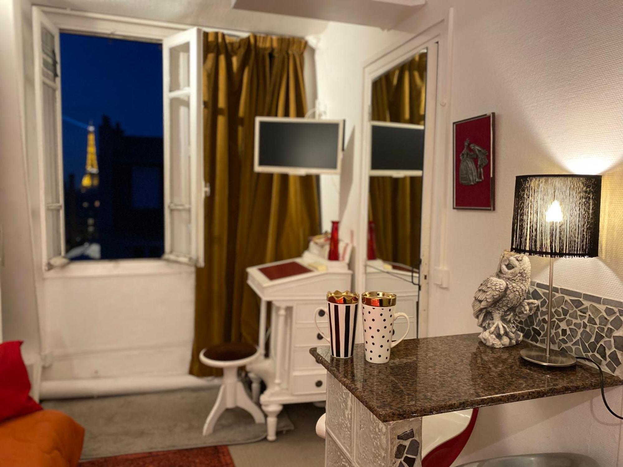 Studio Chic Paris Tour Eiffel Near Eiffel Tower 7Th Floor Kültér fotó